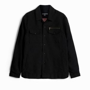 John Varvatos Callum Jacket Pitch Black Size 44 - Retail $498